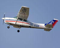 OO-GSM @ EBCI - Variable pitch prop and retractable landing gear. Short final rwy 25. - by Philippe Bleus