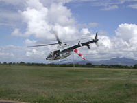 5R-MAY @ FMNA - BELL 407 5R-MAY taking off from OSO Farming-Les Gambas de l'Ankarana organic shrimp farm, Ankarana Madagascar - by Mathias ISMAIL