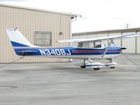 N3408J @ AJO - Parked and tied down by hanger - by Helicopterfriend