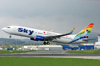 TC-SKS @ LOWL - Sky Airlines Boeing B737-83N departure to LTAI/AYT