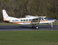 OO-SPA @ EBSP - The Grand Caravan accelerating on rwy 05 with her load of skydivers.