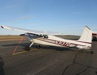 N3137D @ KAXN - Cessna 180 Skywagon on the line.
