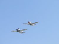 N5833 @ CCB - Leading 2 plane formation over runway 24 with N91707 - by Helicopterfriend