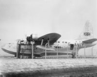 G-AHIY - Short S45 Solent Mk 2 “Southsea” c/n 1311 Last Mk 2 built at Rochester (1948) served BOAC’s route from the UK down the Nile to Johannesburg between 1948 and 1950. Stored Felixstowe - scrapped 1956.Pictured at  Hythe, Southampton, UK in 1950 by Victor Pric - by Victor Price