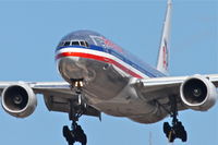 N754AN @ KORD - American Airlines Boeing 777-223 N754AN, AAL47 arriving from EGGL (London Heathrow), on approach RWY 28 KORD. - by Mark Kalfas