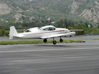 N91689 @ SZP - 1946 North American NAVION, Continental E-225 upgrade, tip tanks, many mods, Young Eagles flight, takeoff Rwy 22 - by Doug Robertson