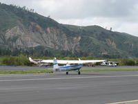 N4272U @ SZP - 1963 Cessna 150D, Continental O-200 100 Hp, landing roll Rwy 22 - by Doug Robertson