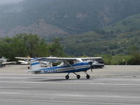 N4272U @ SZP - 1963 Cessna 150D, Continental O-200 100 Hp, landing roll Rwy 22 - by Doug Robertson