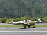 N99711 @ SZP - 1946 ERCO Ercoupe 415-D, Continental O-200 100 Hp upgrade, landing roll Rwy 22 - by Doug Robertson