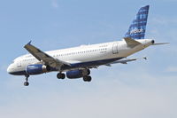 N599JB @ KORD - jetBlue Airbus A320-232, JBU934 arriving from KLGB, RWY 28 approach KORD. - by Mark Kalfas