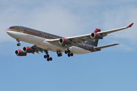 JY-AIB @ KORD - Royal Jordanian Airbus A340-211, RJA263 arriving from OJAI (Queen Alia Int'l Airport Amman), RWY 28 approach KORD. - by Mark Kalfas