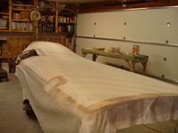 N3057K - top fabric laid out.