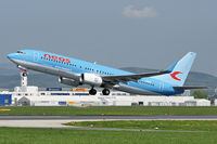 I-NEOZ @ LOWL - Neos Boeing B737-86N take of in LOWL/LNZ to LPCJ/PMO - by Janos Palvoelgyi