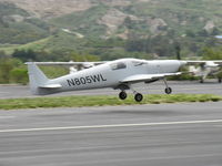 N805WL @ SZP - 2011 Dierenfield DIERENFIELD SPECIAL WHITE LIGHTNING, Continental IO-360 200 Hp, Rare model, Dan Gray Test Pilot for very first flight takeoff Runway 22, panned shot - by Doug Robertson