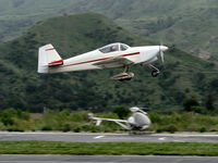 N207A @ SZP - 1993 Abercrombie VAN's RV-6A, Lycoming O-320 160 Hp, takeoff climb Rwy 22, panned shot - by Doug Robertson