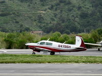 N4786H @ SZP - 1979 Mooney M20J 201, Lycoming IO-360 A&C 200 Hp, stunning new design paint finish, taxi to hangar after landing Rwy 22 - by Doug Robertson