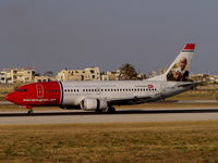 LN-KKW @ LMML - B733 LN-KKW Norwegian Air Shuttle - by raymond