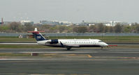 N256PS @ DCA - US Airways Express Bombardier CL-600 landing at runway 19 Reagan National Airport