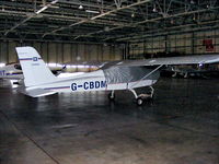 G-CBDM @ EGDY - inside the 727 NAS Hangar - by Chris Hall