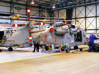 XZ255 @ EGDY - inside Hangar 14, 815 NAS, HQ Small Ships Flight - by Chris Hall