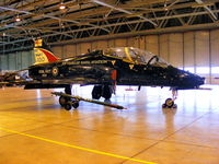 XX301 @ EGDY - inside the FRADU Hawk hangar, wearing RN titles and 'Fly Navy' tail art - by Chris Hall