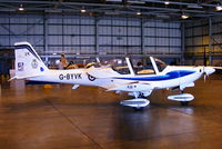 G-BYVK @ EGDY - inside the 727 NAS Hangar - by Chris Hall