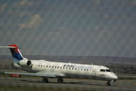 N609SK @ BIL - Skywest Bombardier CL-600 @ BIL   Experimenting with an old Pentax Super Takumar 135mm screwmount lens