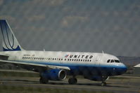 N809UA @ BIL - United Airlines Airbus A-319 @ BIL   Experimenting with an old Pentax Super Takumar 135mm screwmount lens