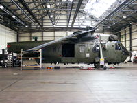 ZF119 @ EGDY - inside 848 NAS, Commando training unit flight hangar - by Chris Hall