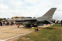 ET-612 @ MHZ - F-16B Falcon of Eskradille 730 of the Royal Danish Air Force based at Skrydstrup on display at the 1995 RAF Mildenhall Air Fete. - by Peter Nicholson