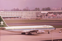 ET-ACQ @ LHR - Boeing 707-379C of Saudia Airlines on lease from Ethiopean Airlines as seen at Heathrow in November 1974. - by Peter Nicholson