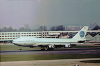 N739PA @ LHR - Boeing 747-121 named Clipper Maid of the Seas of Pan American World Airways at Heathrow in November 1974. - by Peter Nicholson