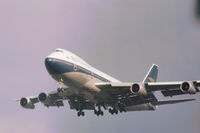 G-AWNJ @ LHR - Boeing 747-36 named The John Donne of British Airways on final approach to Heathrow in November 1974.  BOAC colour scheme still evident following the merger into British Airways. - by Peter Nicholson