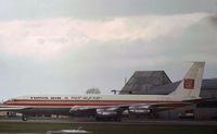 G-BAEL @ STN - Boeing 707-321 of British Midland Airways on lease to Tunis Air seen at Stansted in March 1976. - by Peter Nicholson