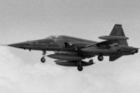 K-3012 @ EHTW - Royal Netherlands Air Force NF-5A fighter landing at Twente air base in 1980. - by Henk van Capelle