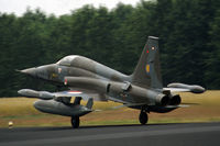 K-3028 @ EHTW - NF-5A fighter of 315 sqn of the Royal Netherlands Air Force landing at Twente air base. - by Henk van Capelle