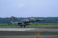 K-3030 @ EHTW - NF-5A fighter of 313 sqn of the Royal Netherlands Air Force landing at Twente air base. It has been repainted into a two-tone grey colour scheme.