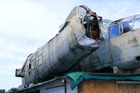N9089Z @ EGTB - rear section of 430861 Bedsheet Bomber in the Parkhouse Aviation yard - by Chris Hall