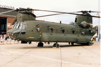 ZA675 @ MHZ - Chinook HC.2 of 7 Squadron at RAF Odiham on display at the 1995 RAF Mildenhall Air Fete. - by Peter Nicholson