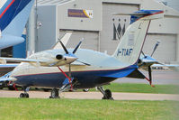I-TIAF @ EGGW - Piaggio Aero Industries S.p.A. P.180 Avanti, c/n: 1188 - a welcome visitor to Luton - by Terry Fletcher