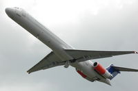 OY-KHK @ EHAM - SAS MD-82 taking off. - by Henk van Capelle