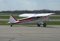 N18SY @ KAXN - Piper PA-18 Super Cub taxiing to runway 13. - by Kreg Anderson