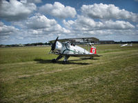 G-BUTX @ EGUD - G-BUTX passes by on grass, Abingdon Air Show 2011 - by Richard Wayne
