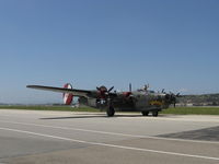 N224J @ CMA - 1944 Consolidated B-24J LIBERATOR 'Witchcraft', four P&W R-1830-65 Twin Wasp 1,200 Hp each, taxi after landing Rwy 26 - by Doug Robertson