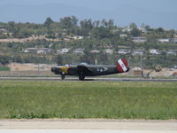 N224J @ CMA - 1944 Consolidated B-24J LIBERATOR 'Witchcraft', four Turbocharged P&W R-1830-65 Twin Wasp 1,200 Hp each. Landing roll Rwy 26 - by Doug Robertson