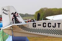 G-CCJT @ EGHP - Best Off Skyranger 912-2 [BMAA/HB/300] Popham~G 30/04/2011.Showing close up of art work on the tail. - by Ray Barber