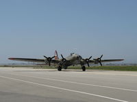 N93012 @ CMA - 1944 Boeing B-17G FLYING FORTRESS 'Nine O Nine', four Turbocharged Wright Cyclone R-1820-97 1,200 Hp each, Limited/Experimental class, taxi after landing Rwy 26 - by Doug Robertson