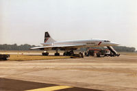 G-BOAB @ EGVA - Concorde 102 of British Airways was a visitor to the 1996 Royal Intnl Air Tattoo at RAF Fairford. - by Peter Nicholson