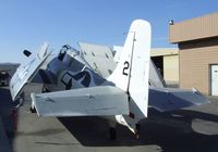 N86572 @ KCNO - Grumman (General Motors) FM-2 (F4F) Wildcat visiting for a lecture and flight demonstration at the Planes of Fame Museum, Chino CA - by Ingo Warnecke