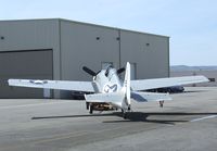N86572 @ KCNO - Grumman (General Motors) FM-2 (F4F) Wildcat visiting for a lecture and flight demonstration at the Planes of Fame Museum, Chino CA - by Ingo Warnecke